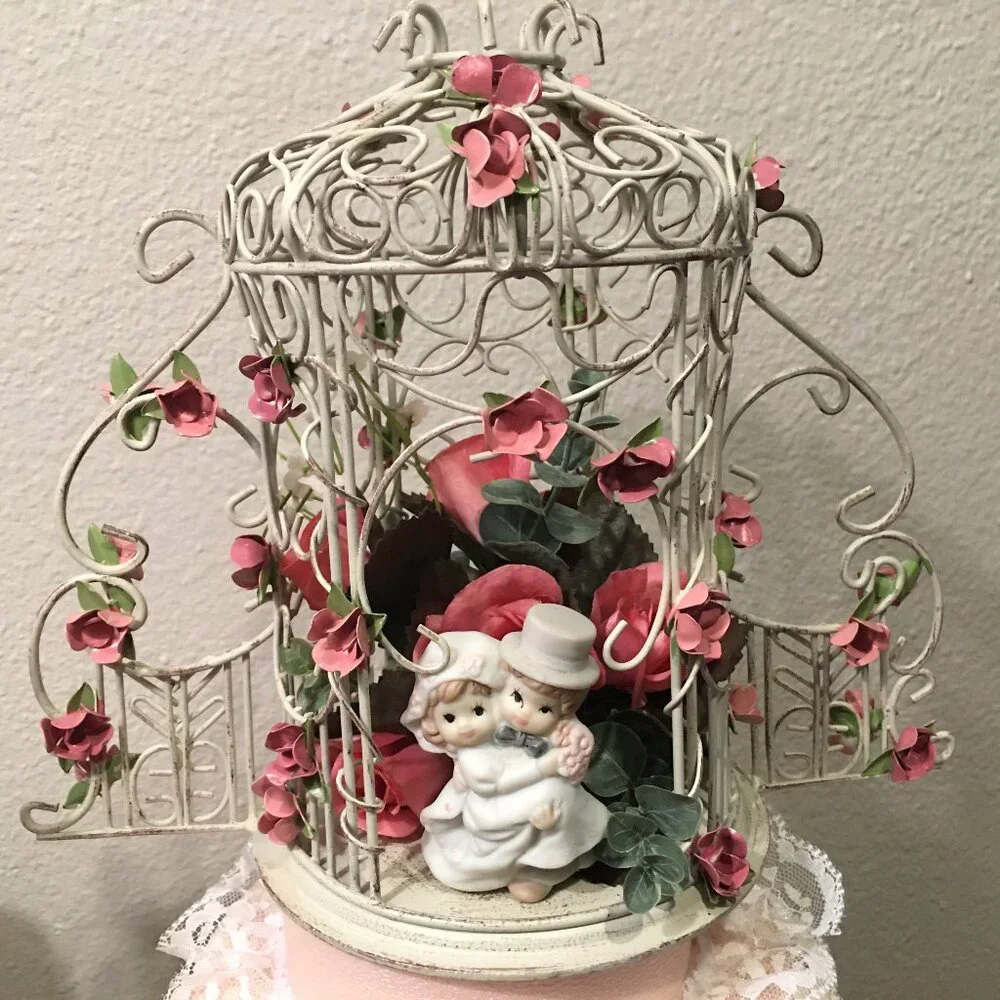 Antiqued Victorian Metal Gazebo Cake Topper Or Centerpiece